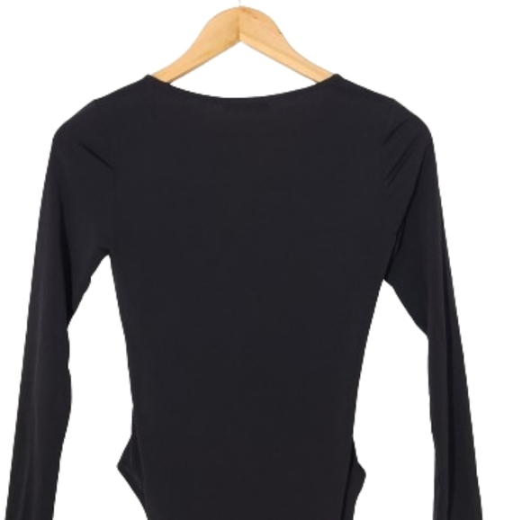 Topshop Cutout Ruched Bodysuit Women's Size 4 - Picture 11 of 13